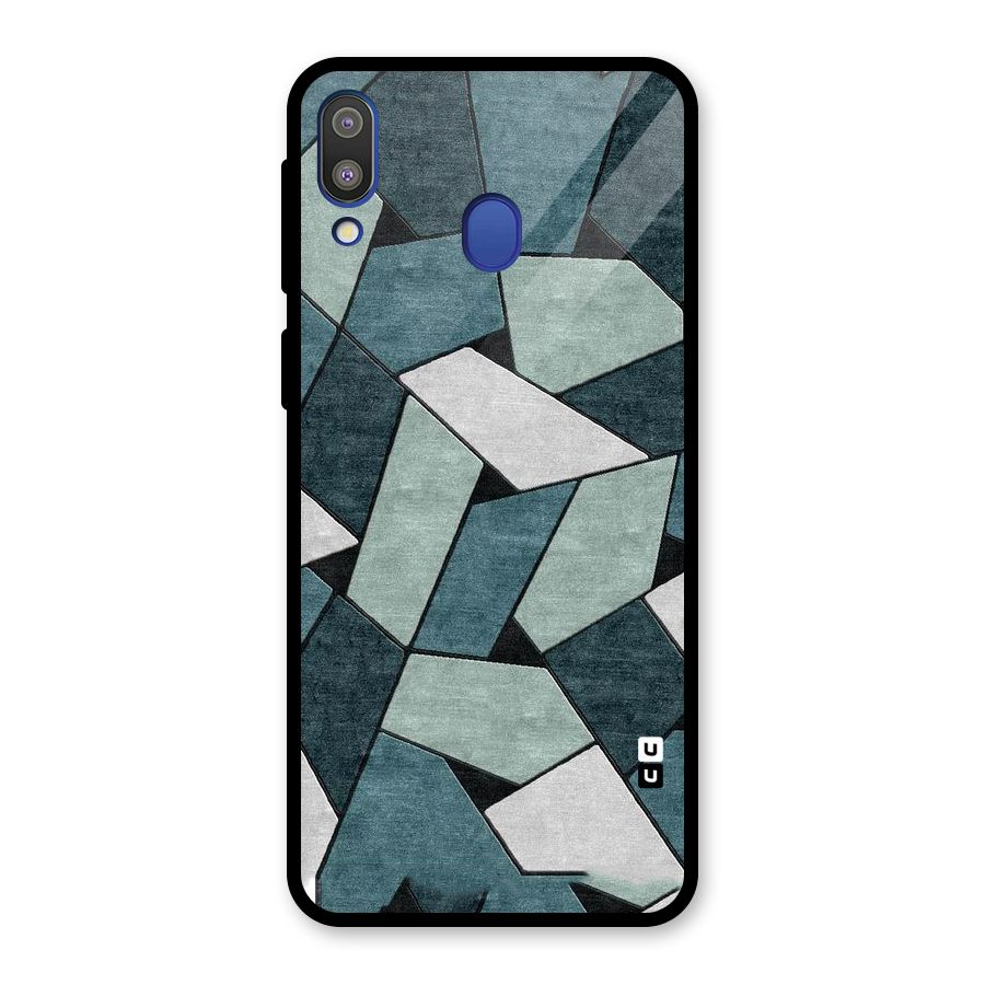 Concrete Green Abstract Glass Back Case for Galaxy M20