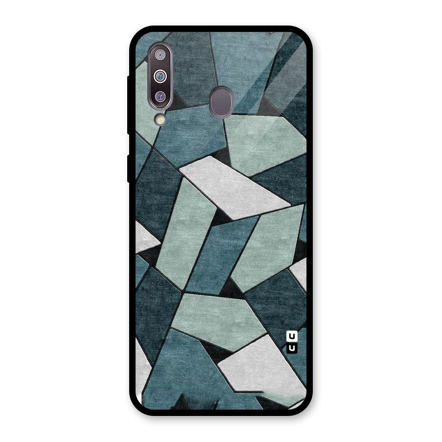 Concrete Green Abstract Glass Back Case for Galaxy M30