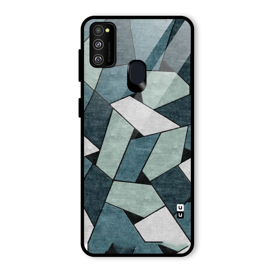 Concrete Green Abstract Glass Back Case for Galaxy M30s