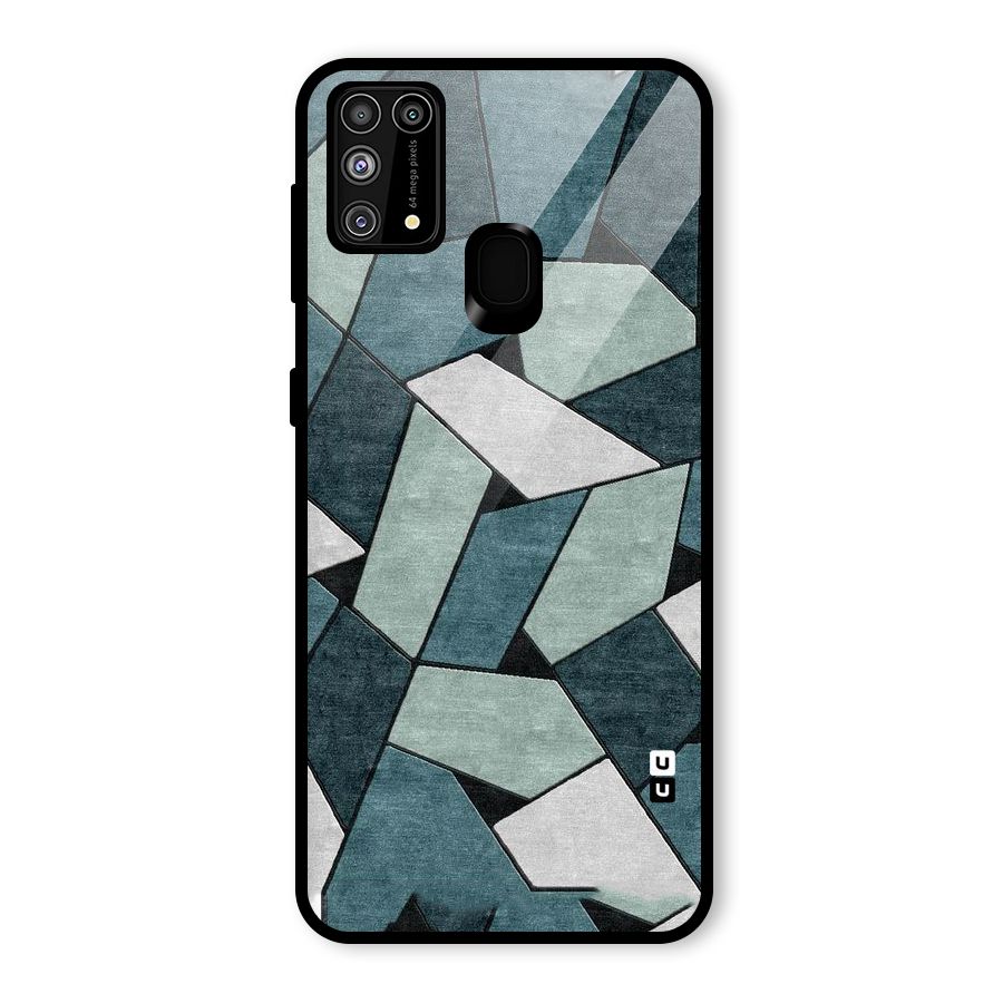 Concrete Green Abstract Glass Back Case for Galaxy M31