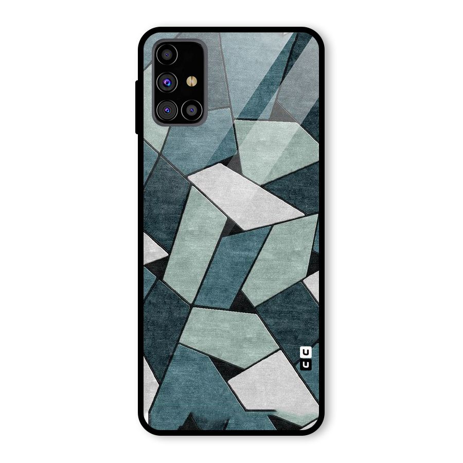 Concrete Green Abstract Glass Back Case for Galaxy M31s