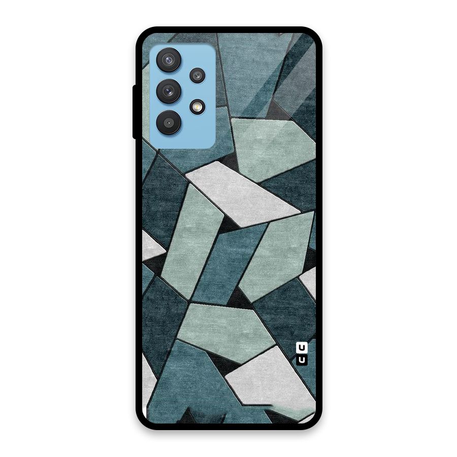Concrete Green Abstract Glass Back Case for Galaxy M32 5G