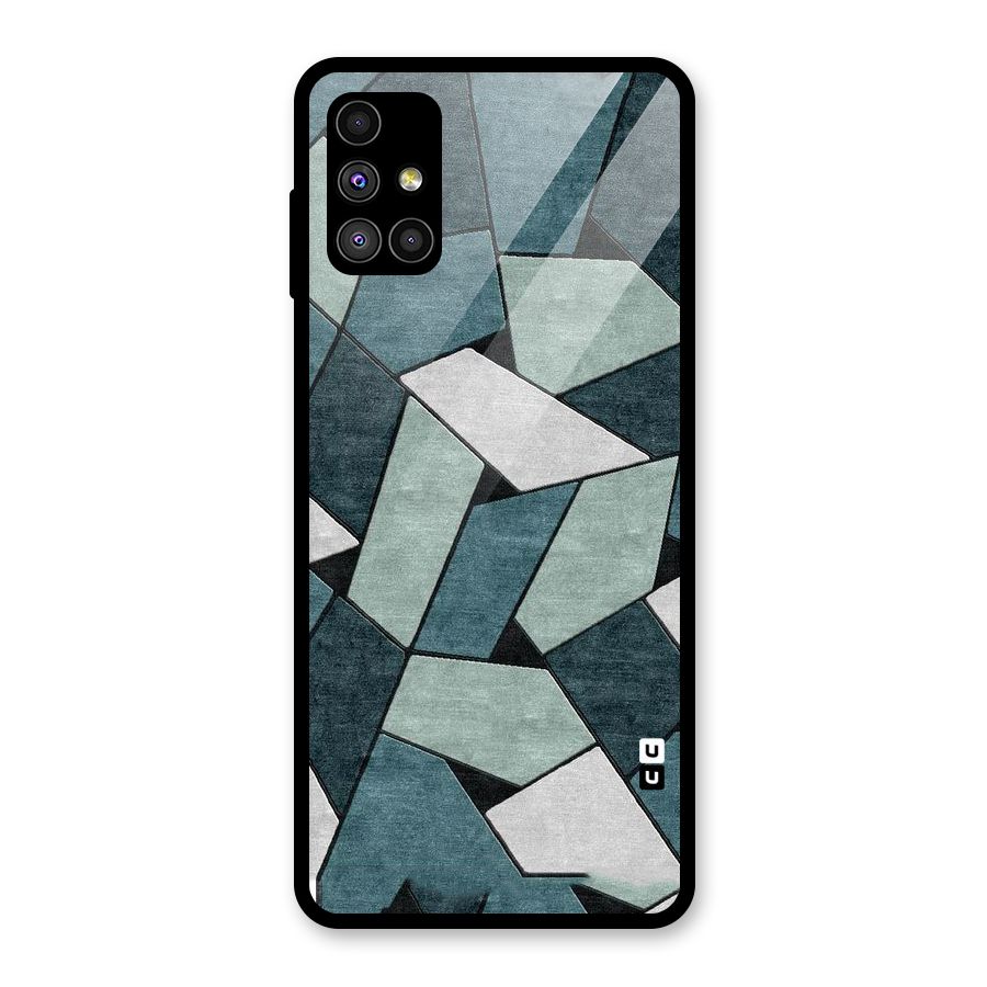 Concrete Green Abstract Glass Back Case for Galaxy M51
