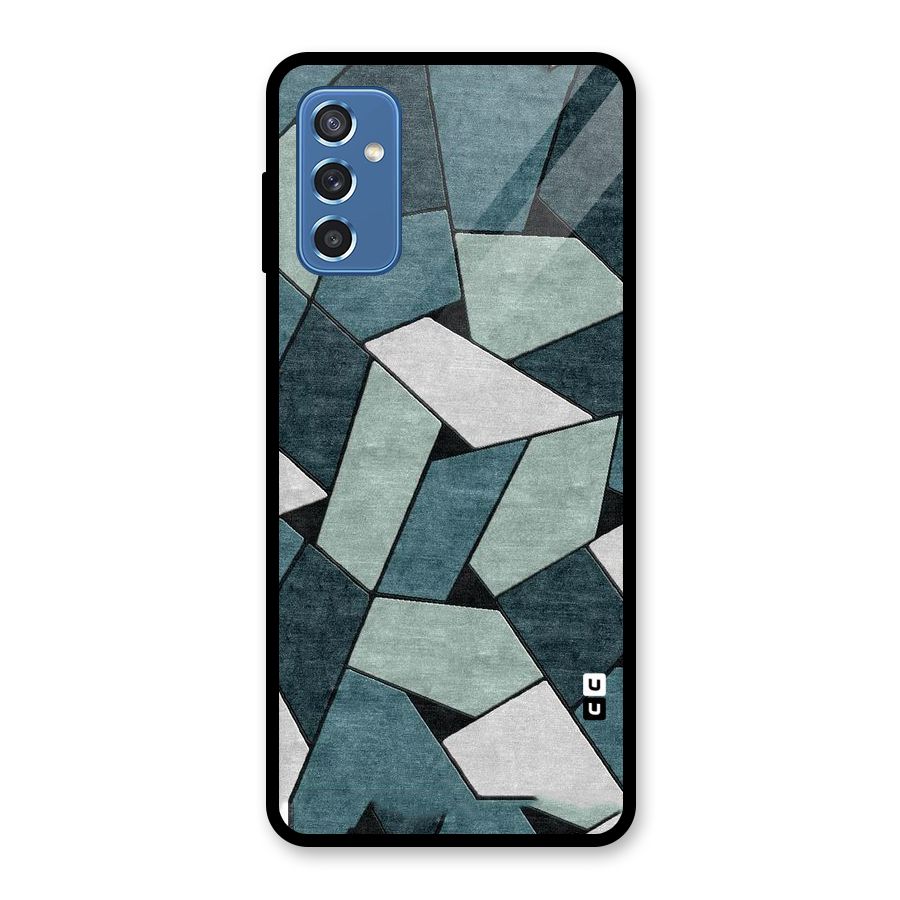 Concrete Green Abstract Glass Back Case for Galaxy M52 5G