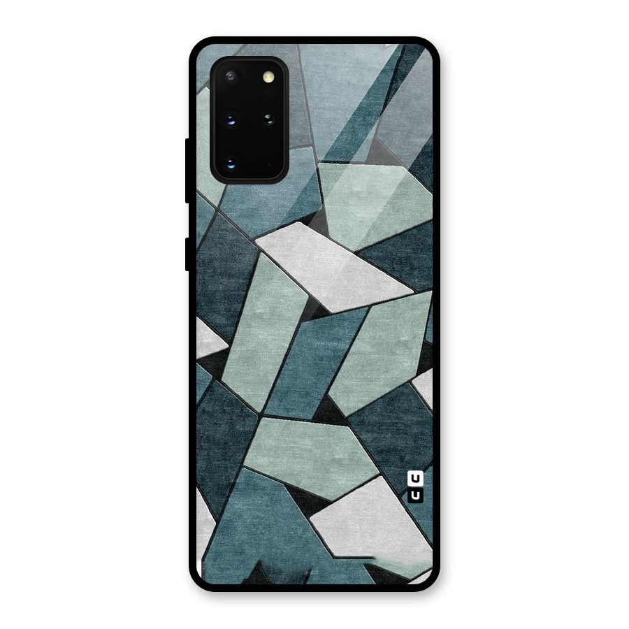 Concrete Green Abstract Glass Back Case for Galaxy S20 Plus