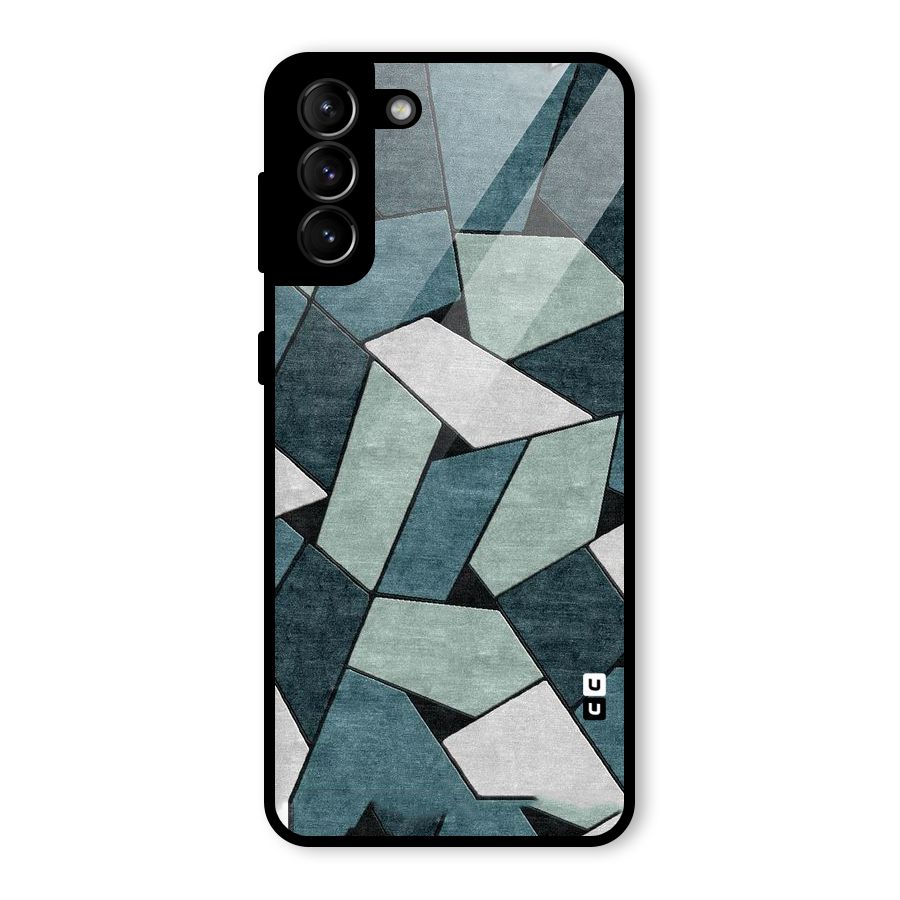 Concrete Green Abstract Glass Back Case for Galaxy S21 Plus