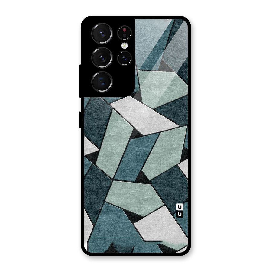 Concrete Green Abstract Glass Back Case for Galaxy S21 Ultra 5G