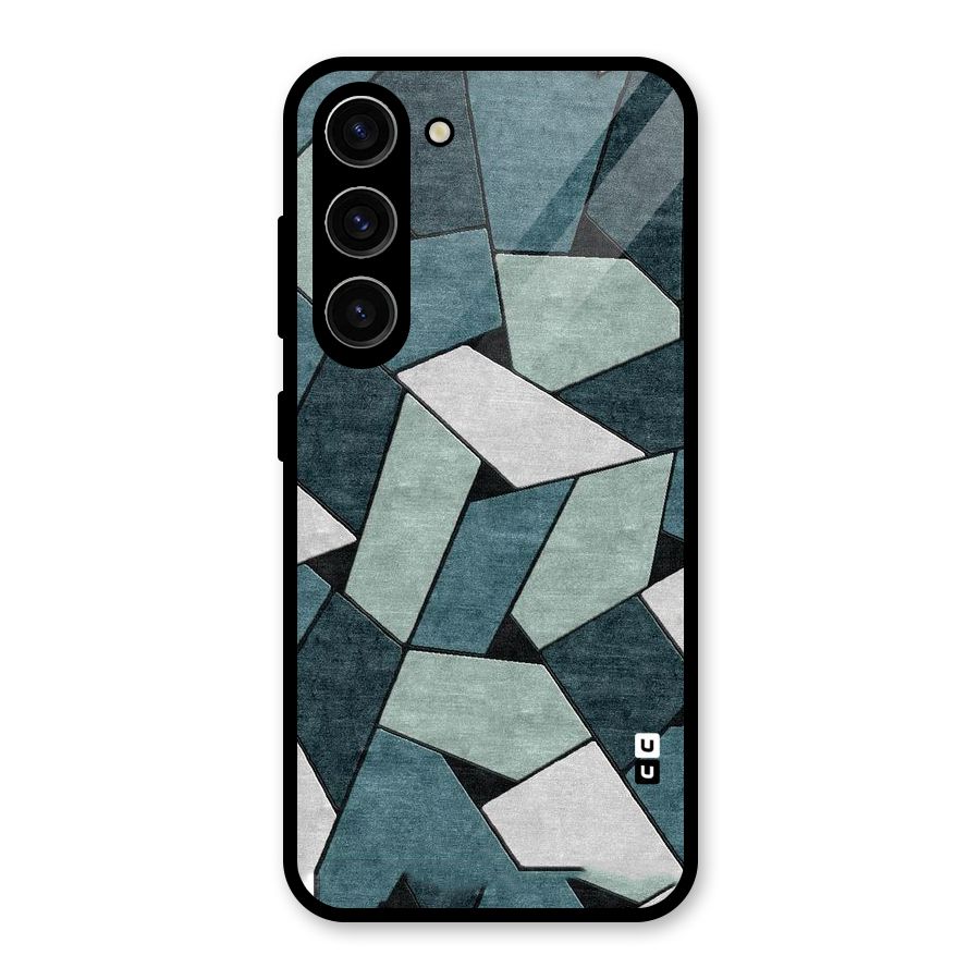 Concrete Green Abstract Glass Back Case for Galaxy S23