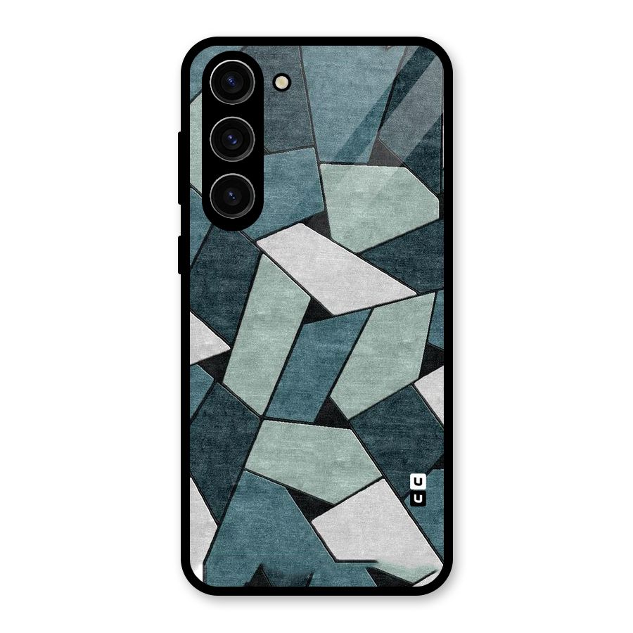 Concrete Green Abstract Glass Back Case for Galaxy S23 Plus