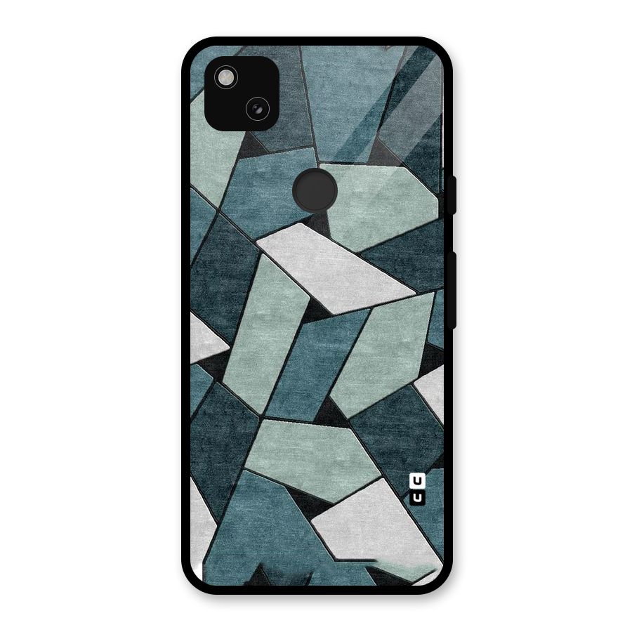 Concrete Green Abstract Glass Back Case for Google Pixel 4a