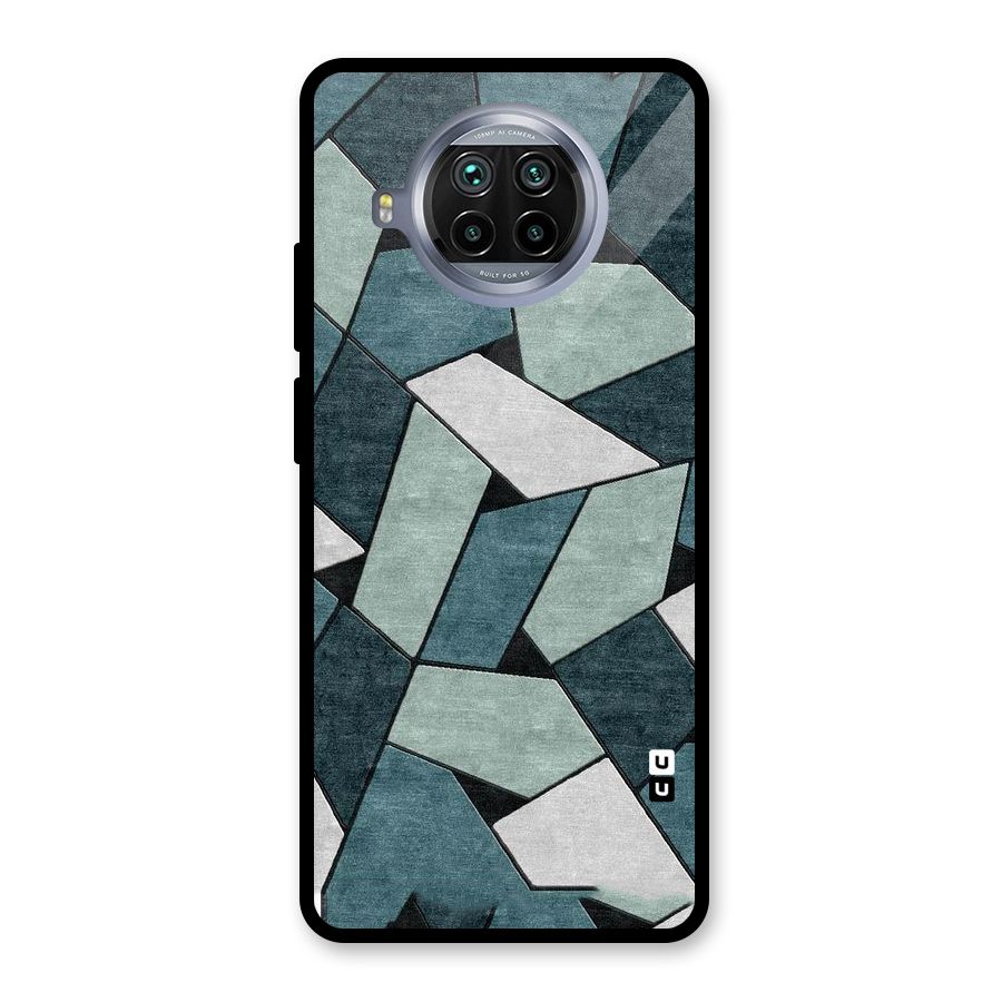 Concrete Green Abstract Glass Back Case for Mi 10i
