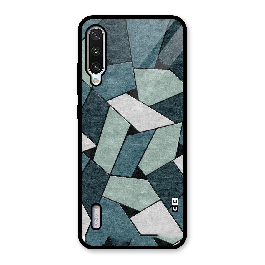 Concrete Green Abstract Glass Back Case for Mi A3