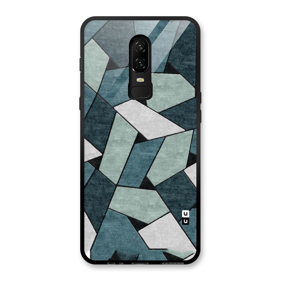 Concrete Green Abstract Glass Back Case for OnePlus 6