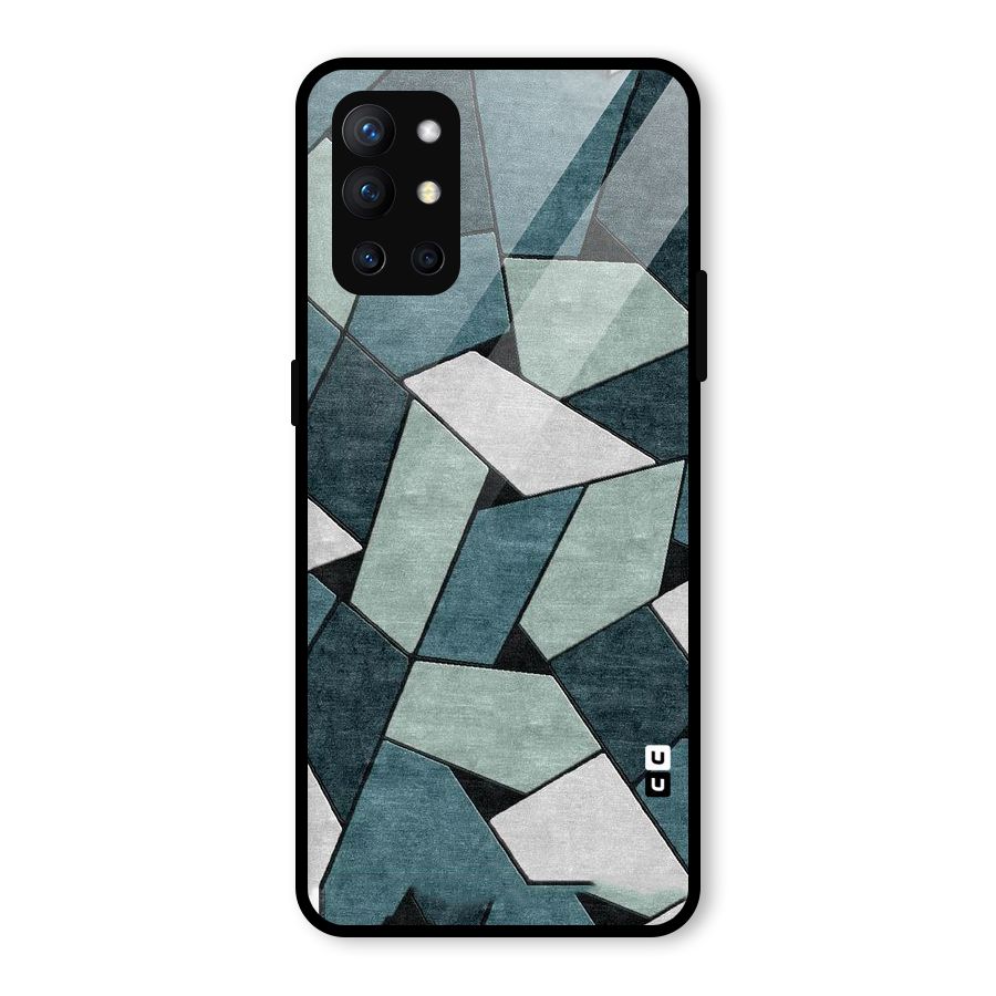 Concrete Green Abstract Glass Back Case for OnePlus 9R