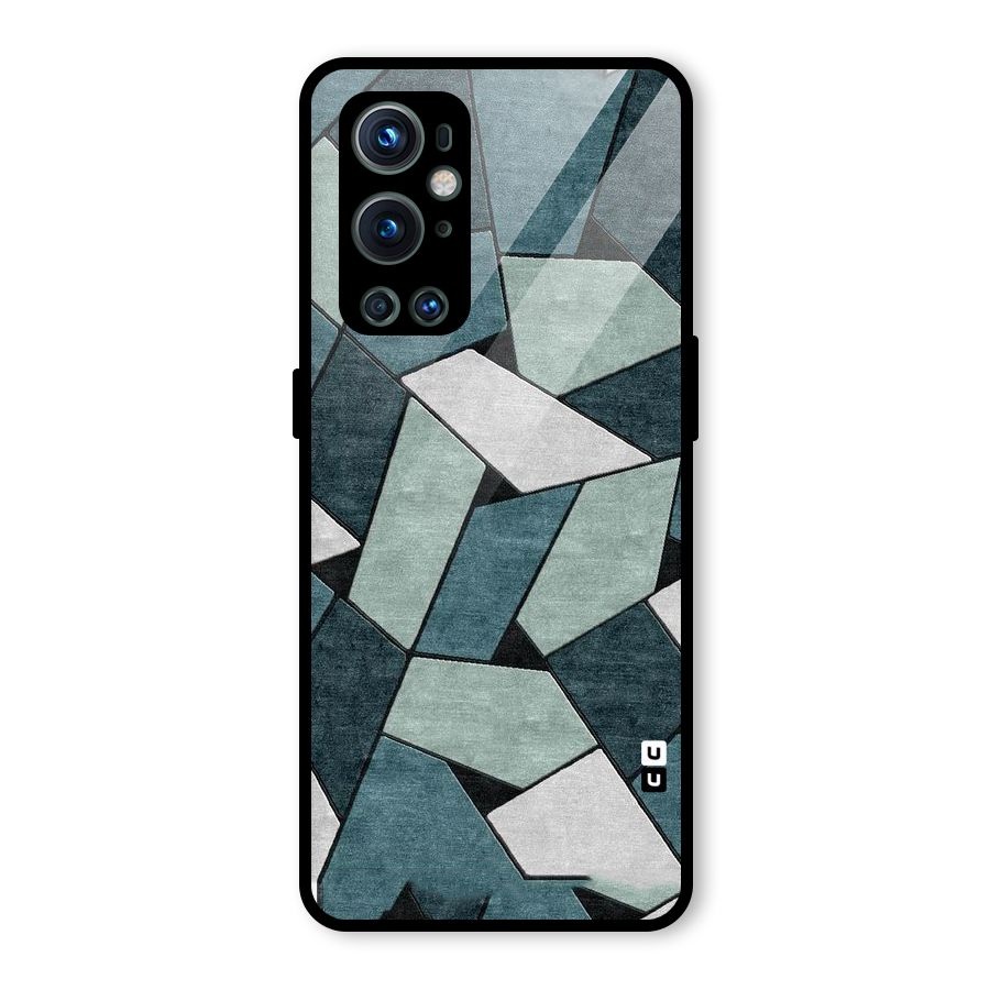 Concrete Green Abstract Glass Back Case for OnePlus 9 Pro