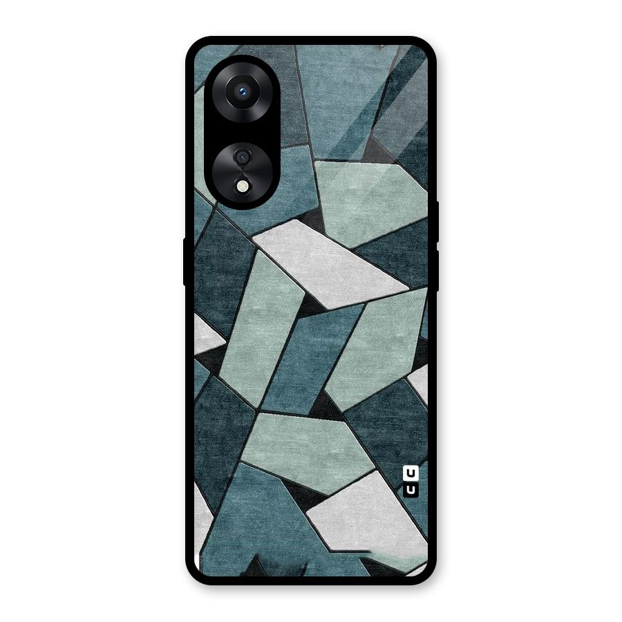 Concrete Green Abstract Glass Back Case for Oppo A78