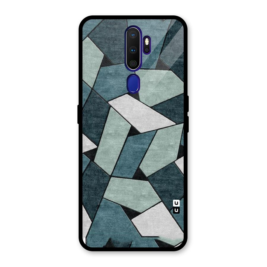 Concrete Green Abstract Glass Back Case for Oppo A9 (2020)