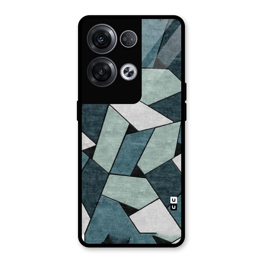 Concrete Green Abstract Glass Back Case for Oppo Reno8 Pro 5G
