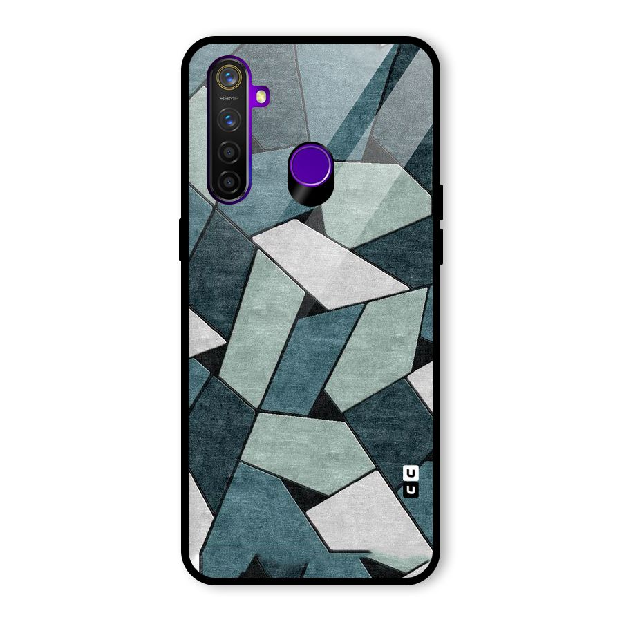 Concrete Green Abstract Glass Back Case for Realme 5 Pro