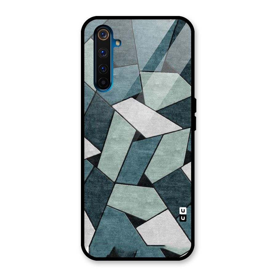 Concrete Green Abstract Glass Back Case for Realme 6 Pro