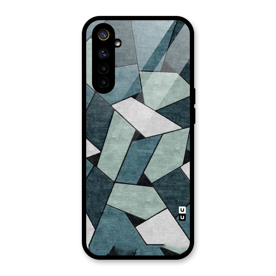 Concrete Green Abstract Glass Back Case for Realme 6i