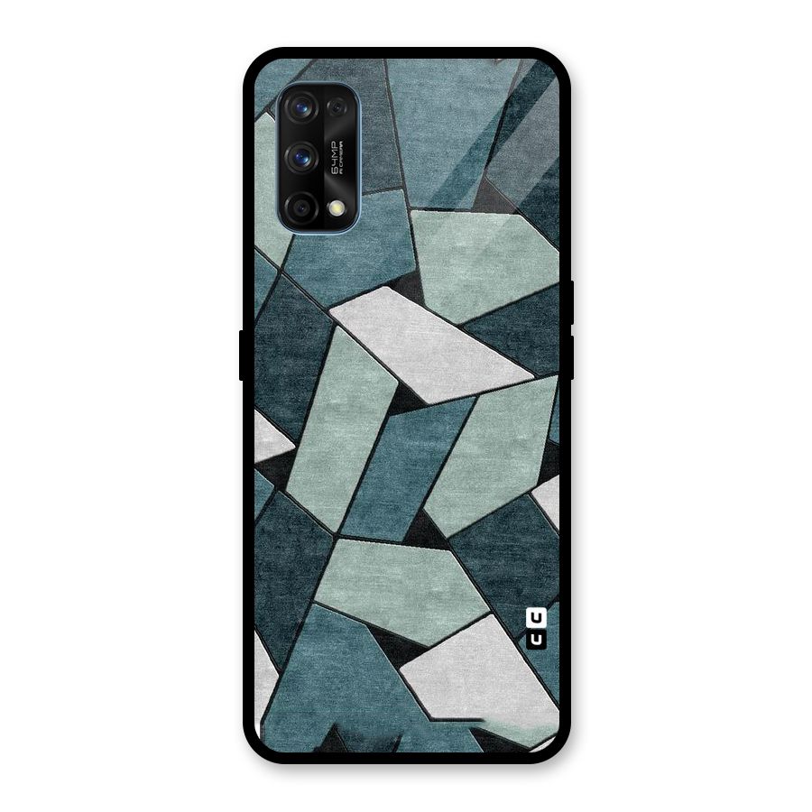 Concrete Green Abstract Glass Back Case for Realme 7 Pro