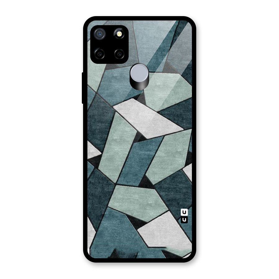 Concrete Green Abstract Glass Back Case for Realme C12