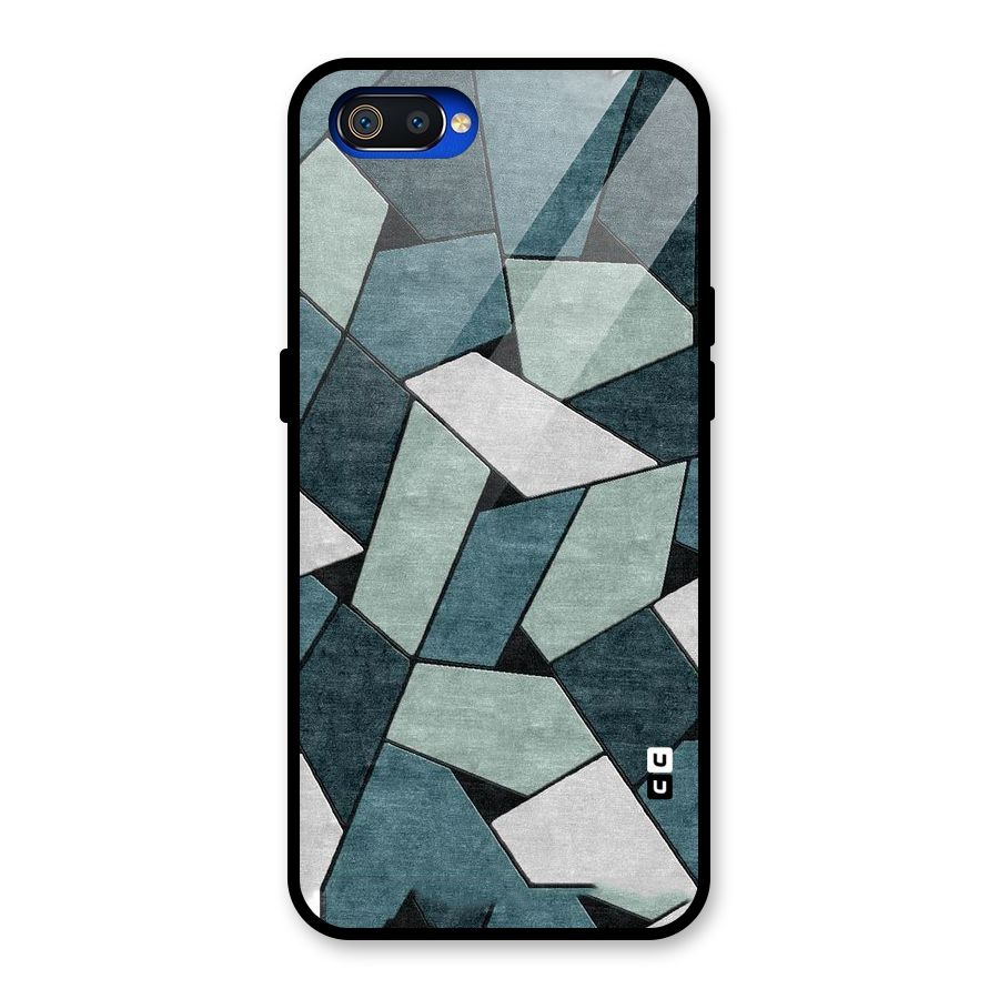 Concrete Green Abstract Glass Back Case for Realme C2
