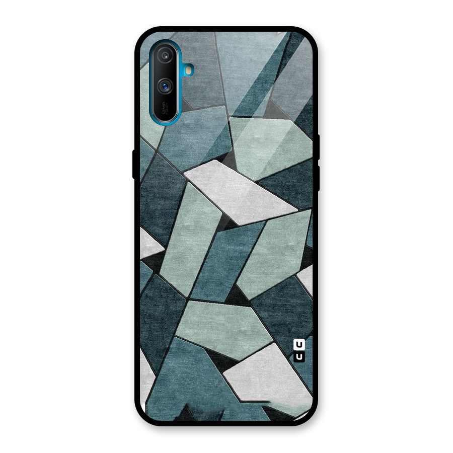 Concrete Green Abstract Glass Back Case for Realme C3