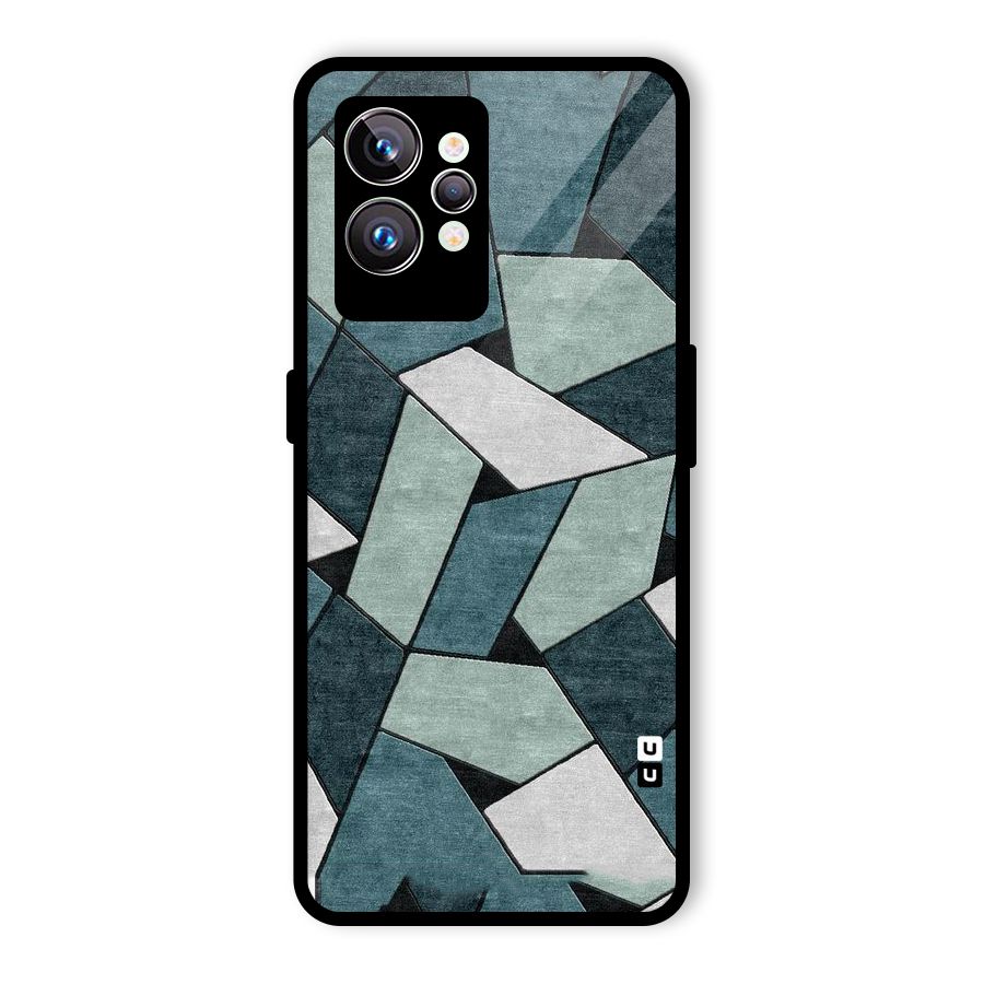 Concrete Green Abstract Glass Back Case for Realme GT2 Pro