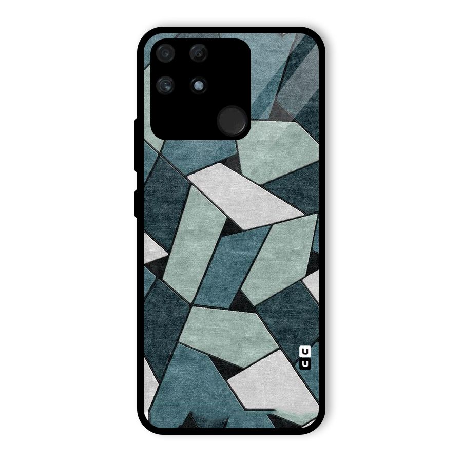 Concrete Green Abstract Glass Back Case for Realme Narzo 50A