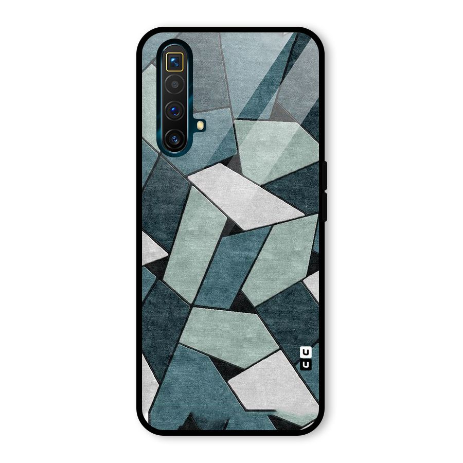 Concrete Green Abstract Glass Back Case for Realme X3