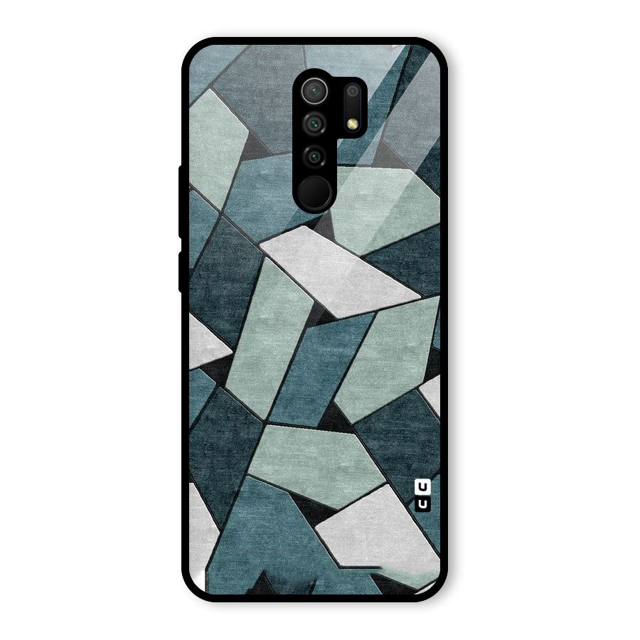 Concrete Green Abstract Glass Back Case for Redmi 9 Prime
