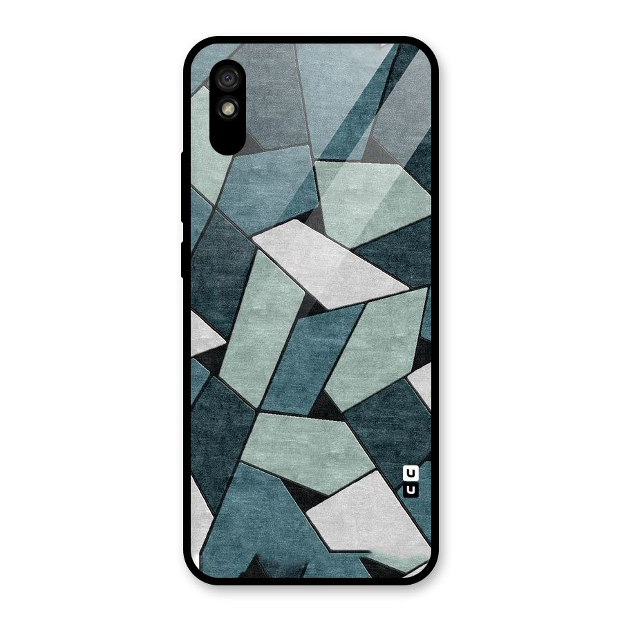 Concrete Green Abstract Glass Back Case for Redmi 9i