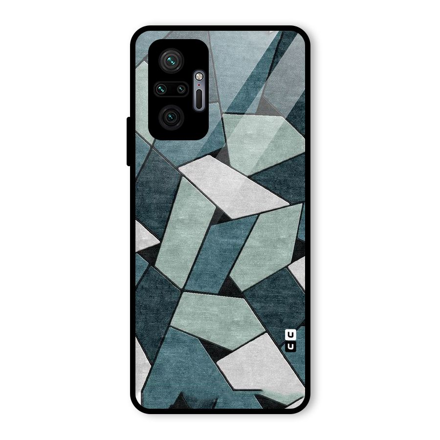 Concrete Green Abstract Glass Back Case for Redmi Note 10 Pro