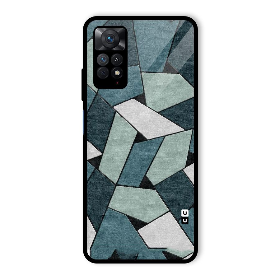 Concrete Green Abstract Glass Back Case for Redmi Note 11 Pro
