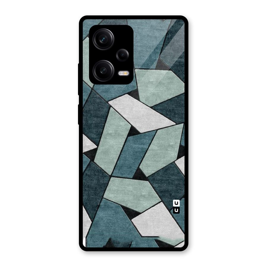 Concrete Green Abstract Glass Back Case for Redmi Note 12 Pro