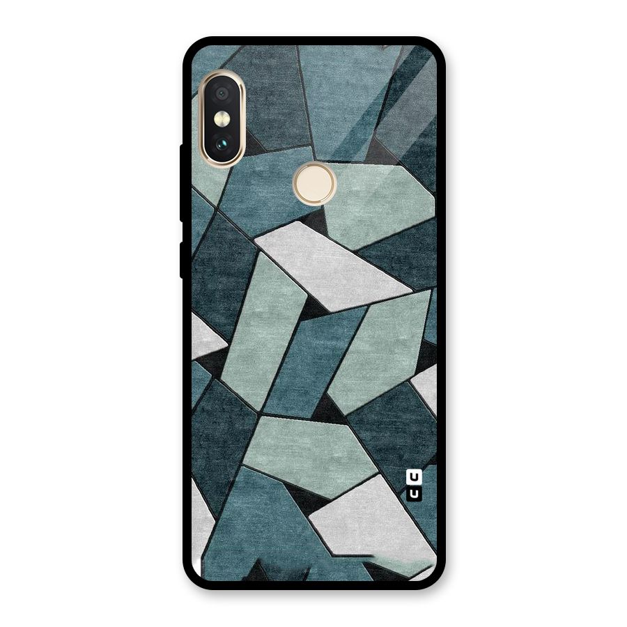 Concrete Green Abstract Glass Back Case for Redmi Note 5 Pro