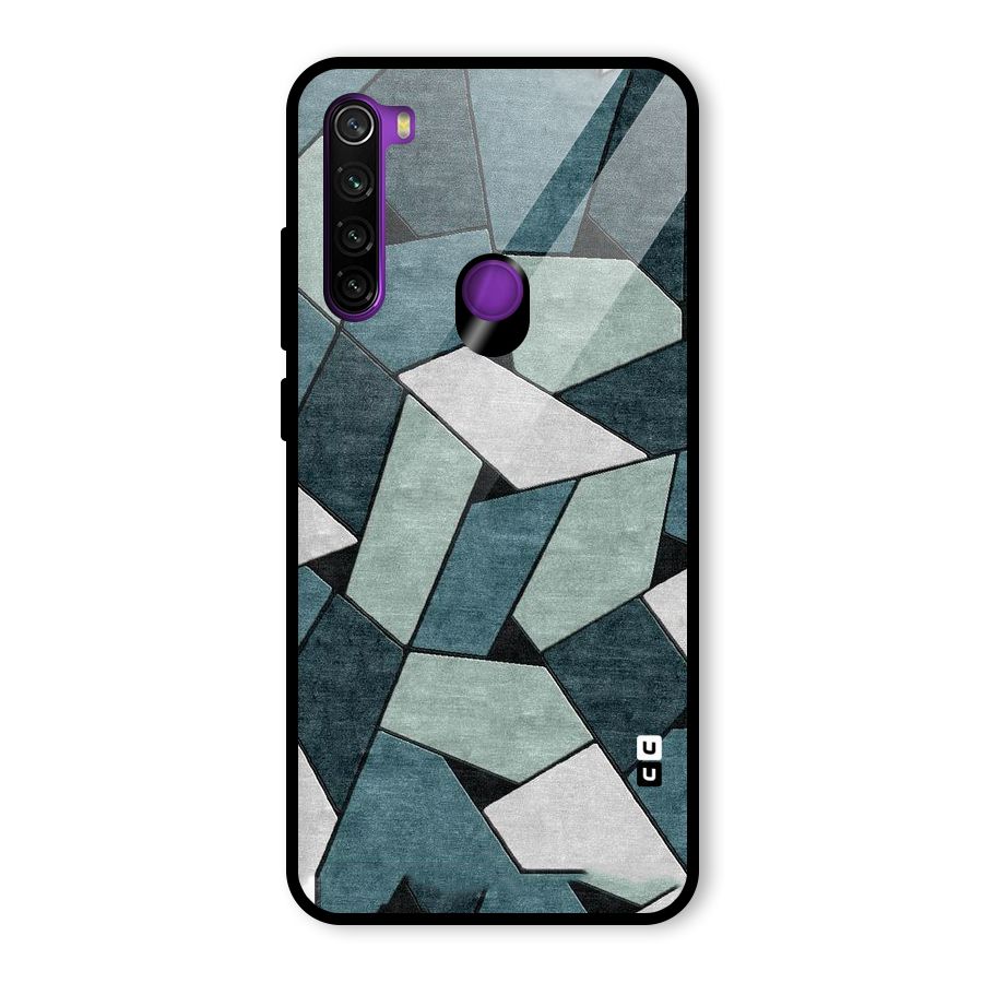 Concrete Green Abstract Glass Back Case for Redmi Note 8