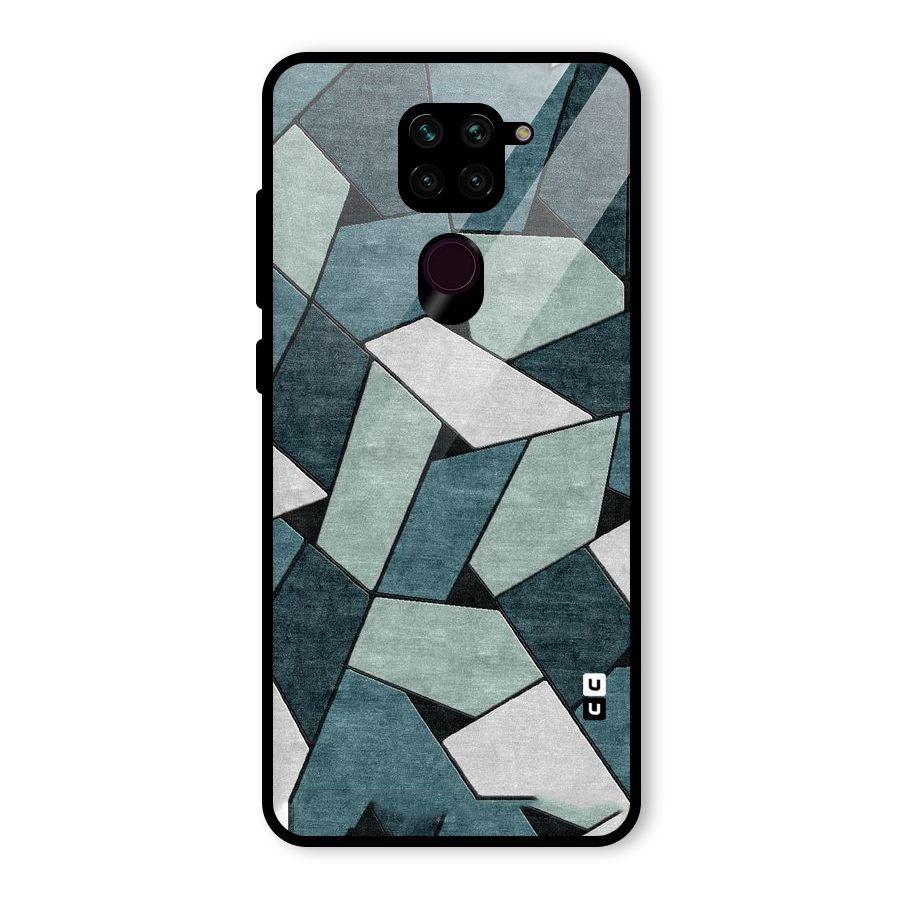 Concrete Green Abstract Glass Back Case for Redmi Note 9