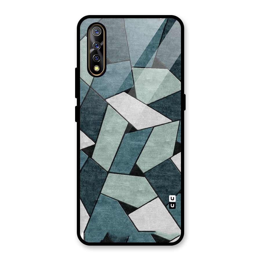 Concrete Green Abstract Glass Back Case for Vivo S1