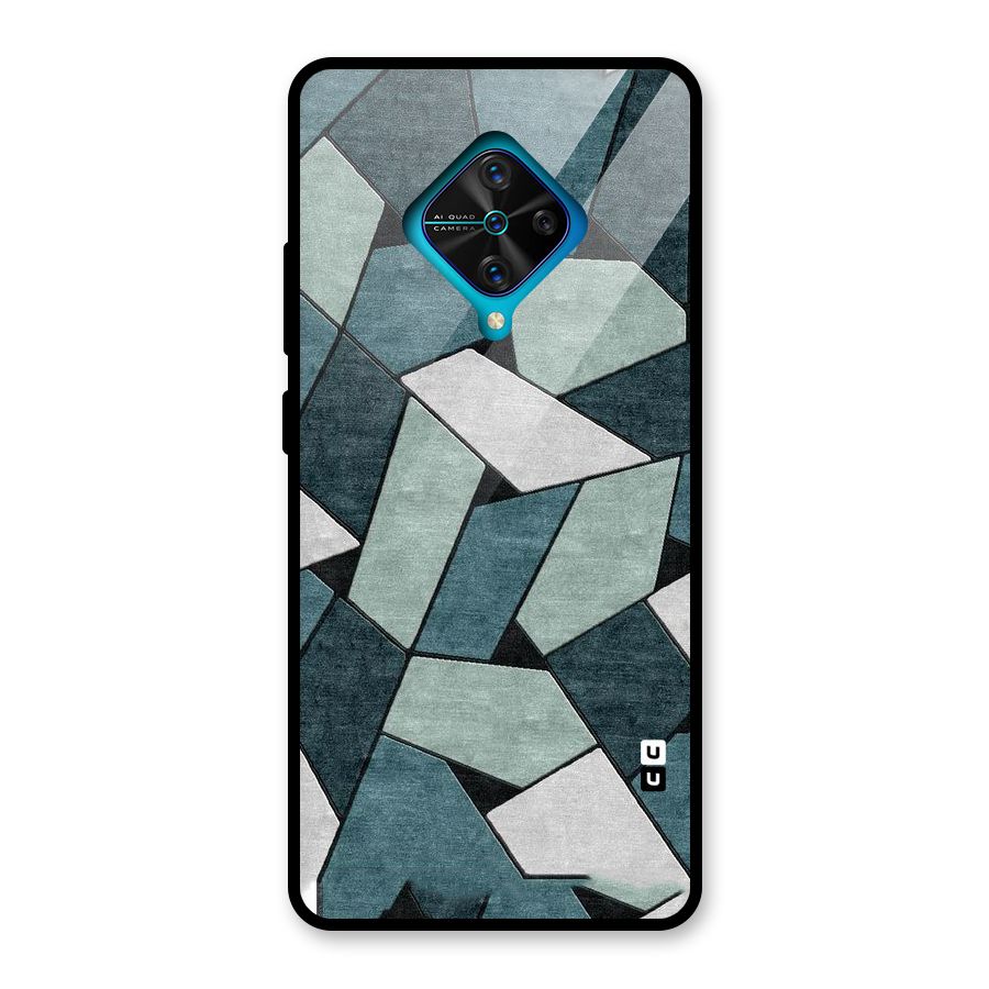 Concrete Green Abstract Glass Back Case for Vivo S1 Pro