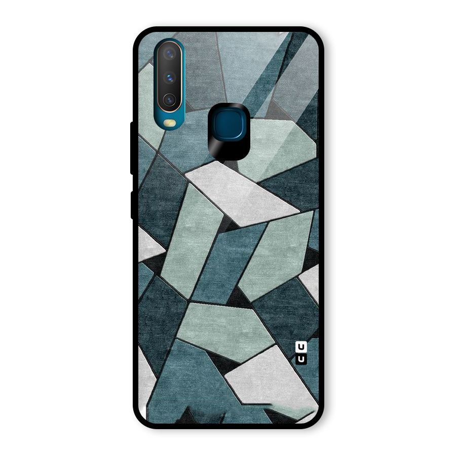Concrete Green Abstract Glass Back Case for Vivo U10