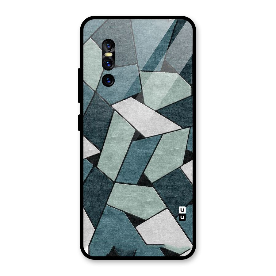 Concrete Green Abstract Glass Back Case for Vivo V15 Pro