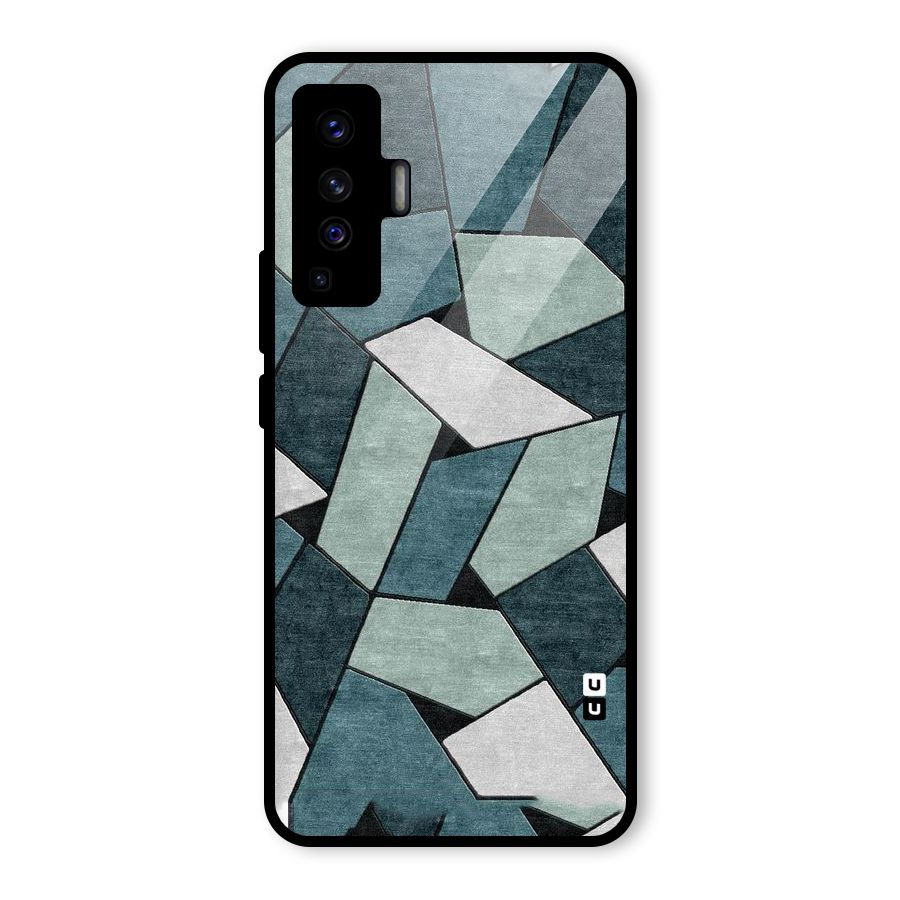 Concrete Green Abstract Glass Back Case for Vivo X50