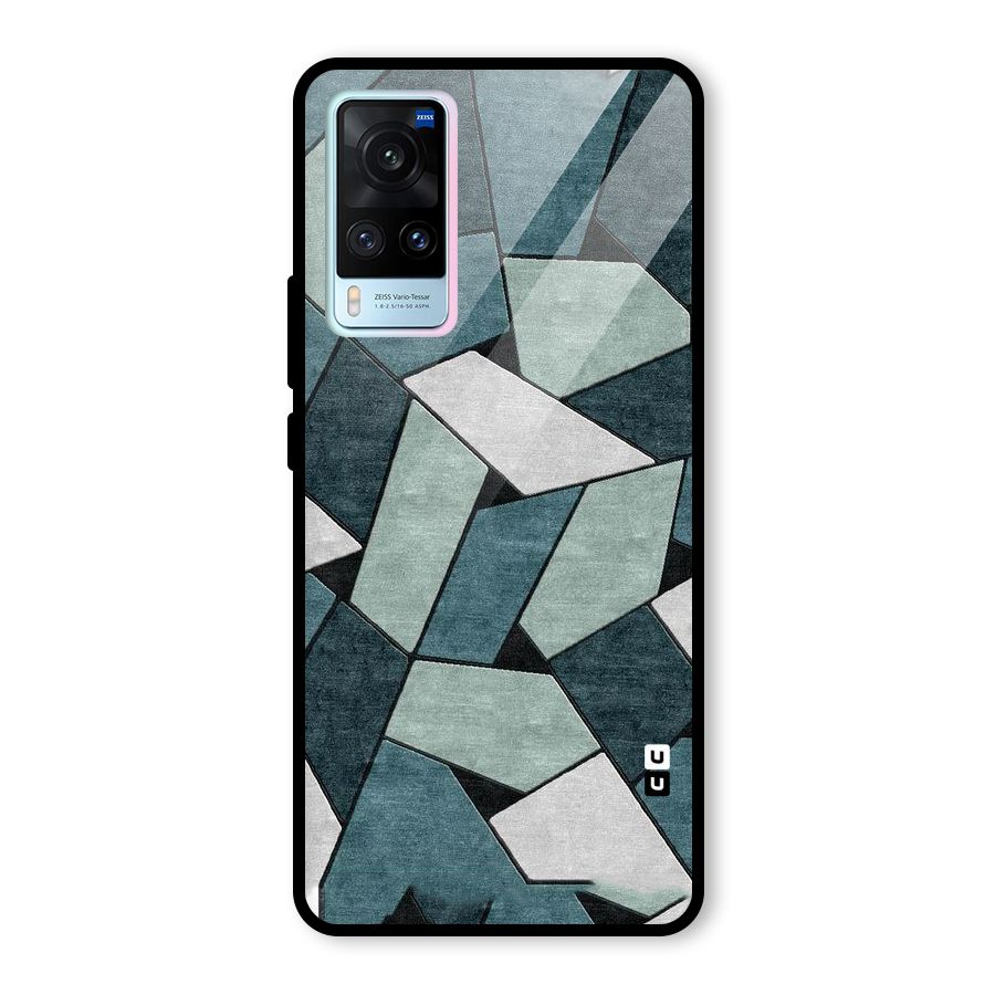 Concrete Green Abstract Glass Back Case for Vivo X60