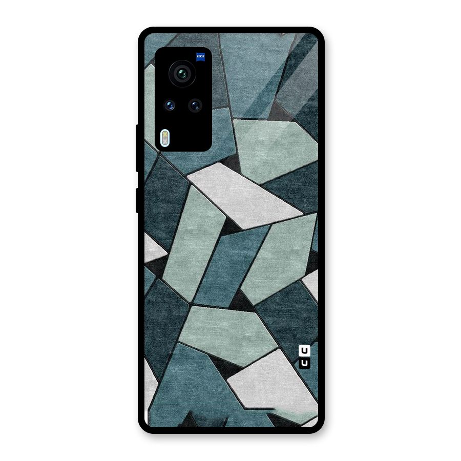 Concrete Green Abstract Glass Back Case for Vivo X60 Pro