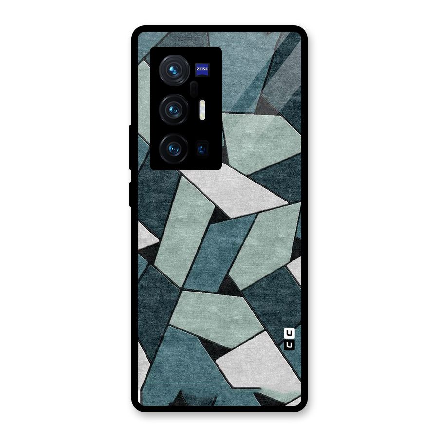 Concrete Green Abstract Glass Back Case for Vivo X70 Pro Plus