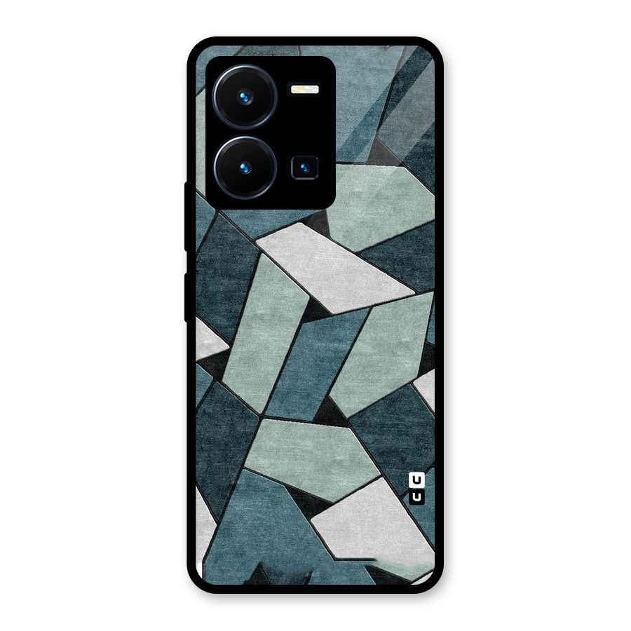 Concrete Green Abstract Glass Back Case for Vivo Y35