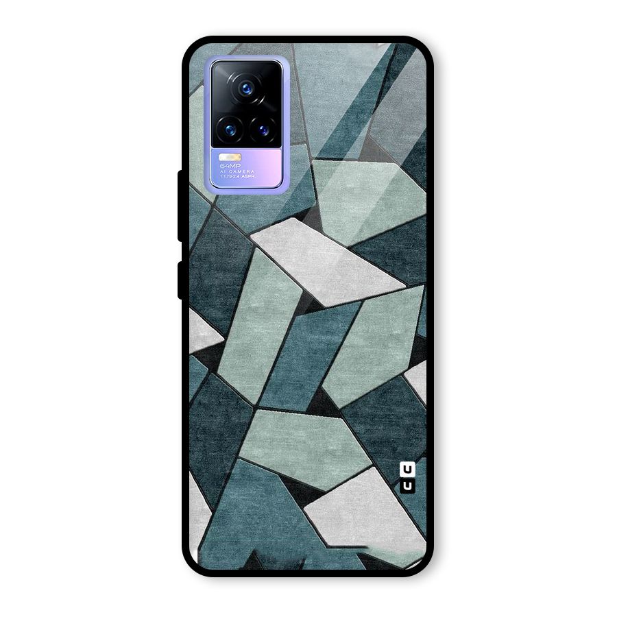 Concrete Green Abstract Glass Back Case for Vivo Y73